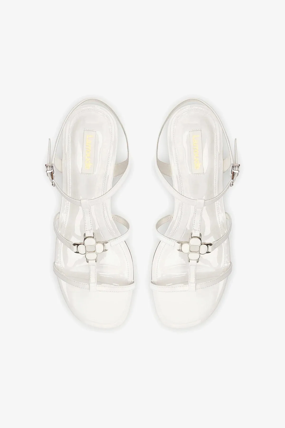 Hana Flat In White Patent Leather Casual Style