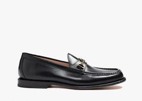Horsebit Loafer Black Calf Lace Up Stylish Movement