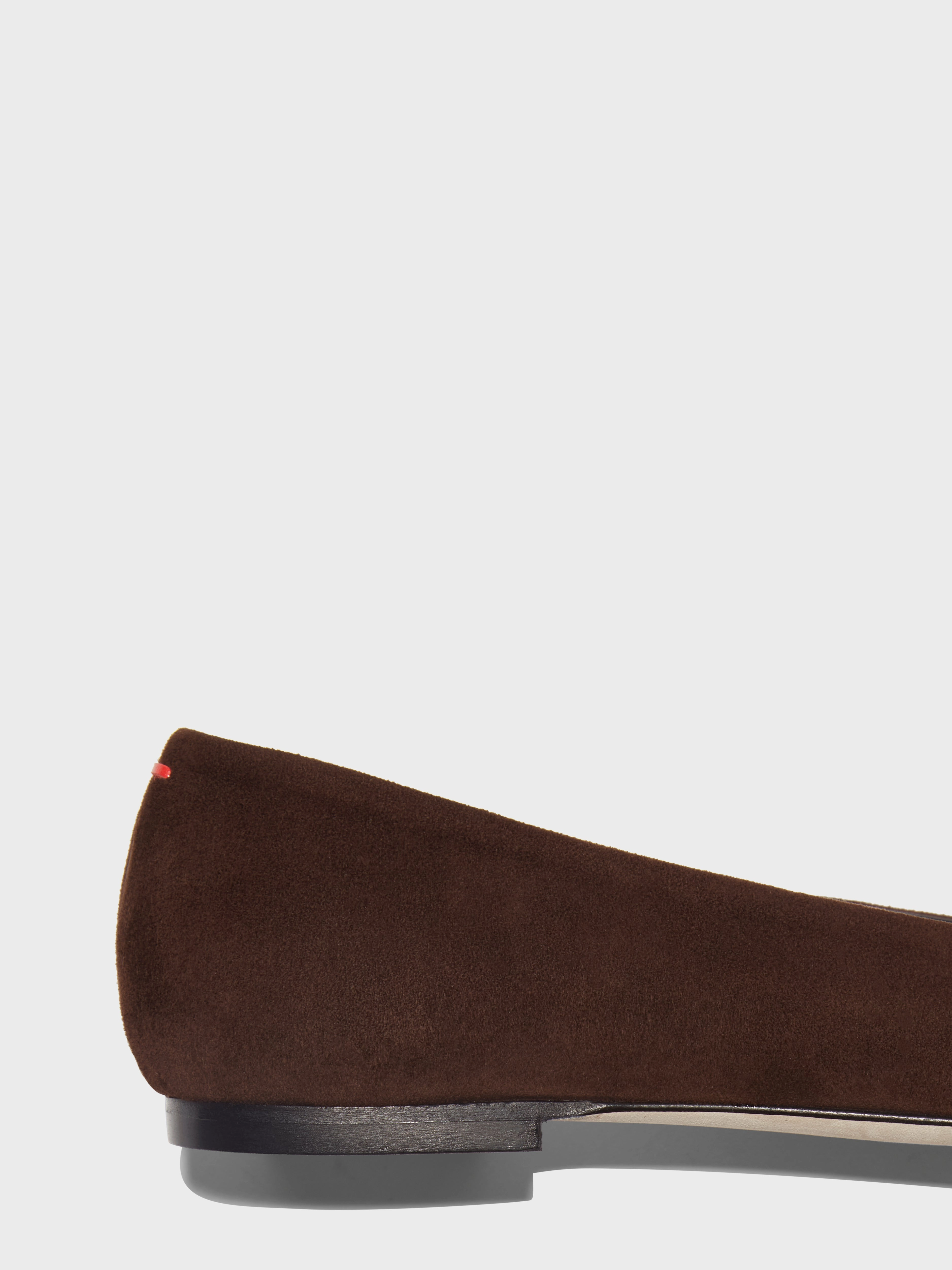 Ida Suede Square-Toe Flats Comfortable Support