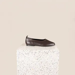 Pointed Toe Design Imola - Chocolate Leather (Removable Ties)
