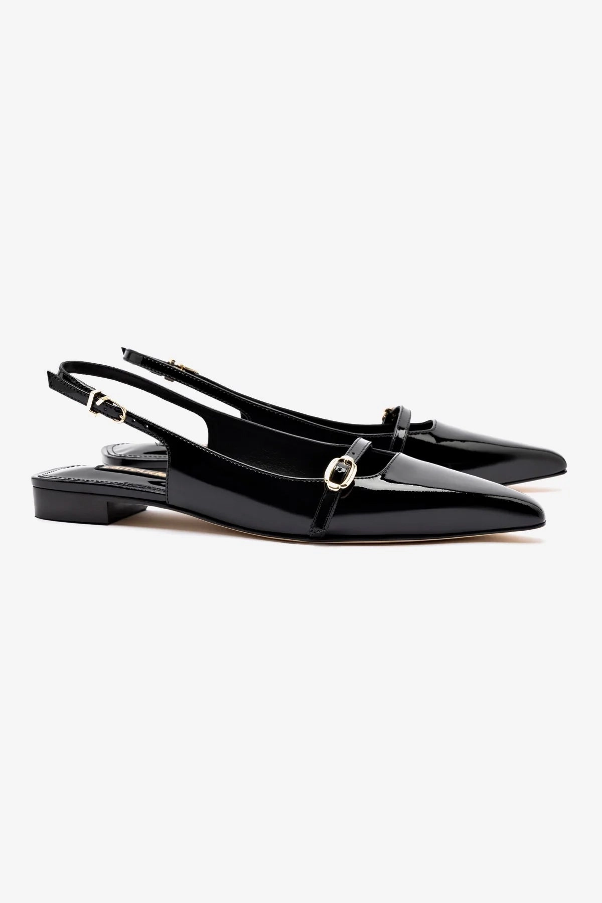 Ines Flat In Black Patent Leather Style Ready