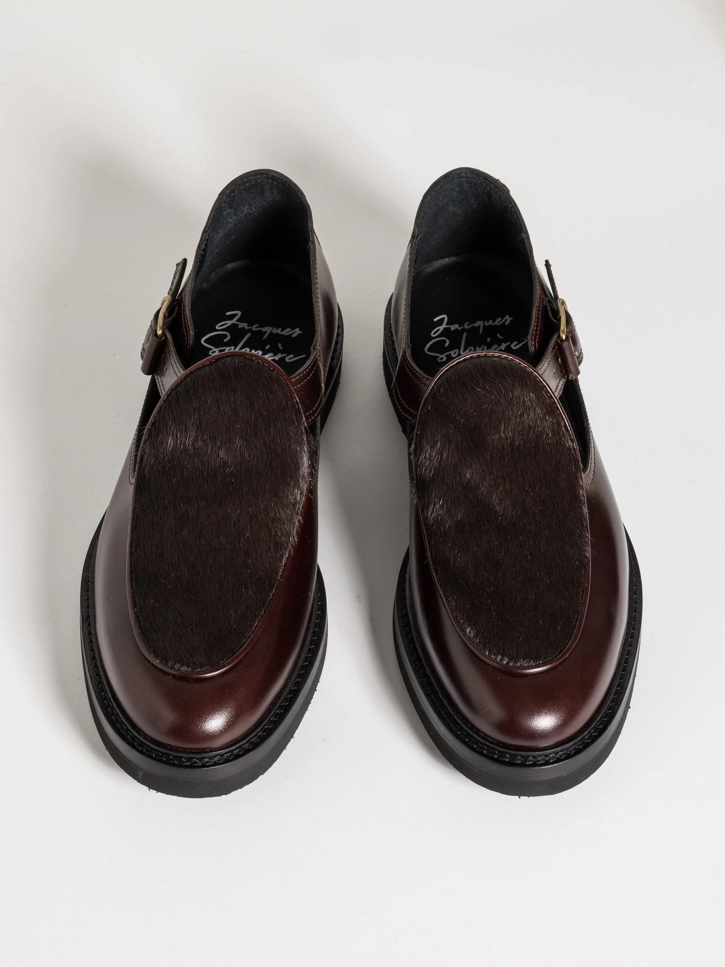 JO HAIRY CALF DARK BROWN Shockproof