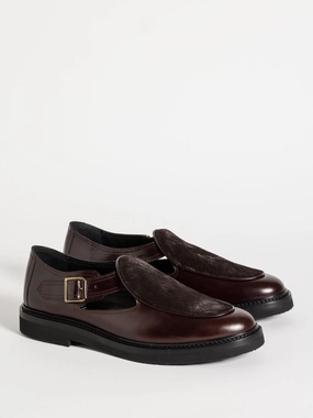 JO HAIRY CALF DARK BROWN Versatile Comfort