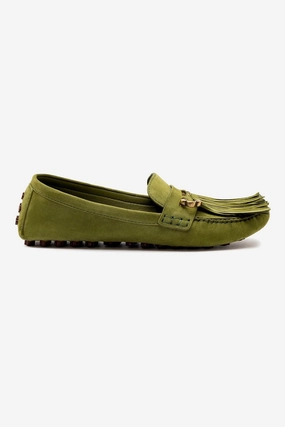 Joy Mocassin In Seaweed Suede Travel Smart Design Soft Lining Shoes