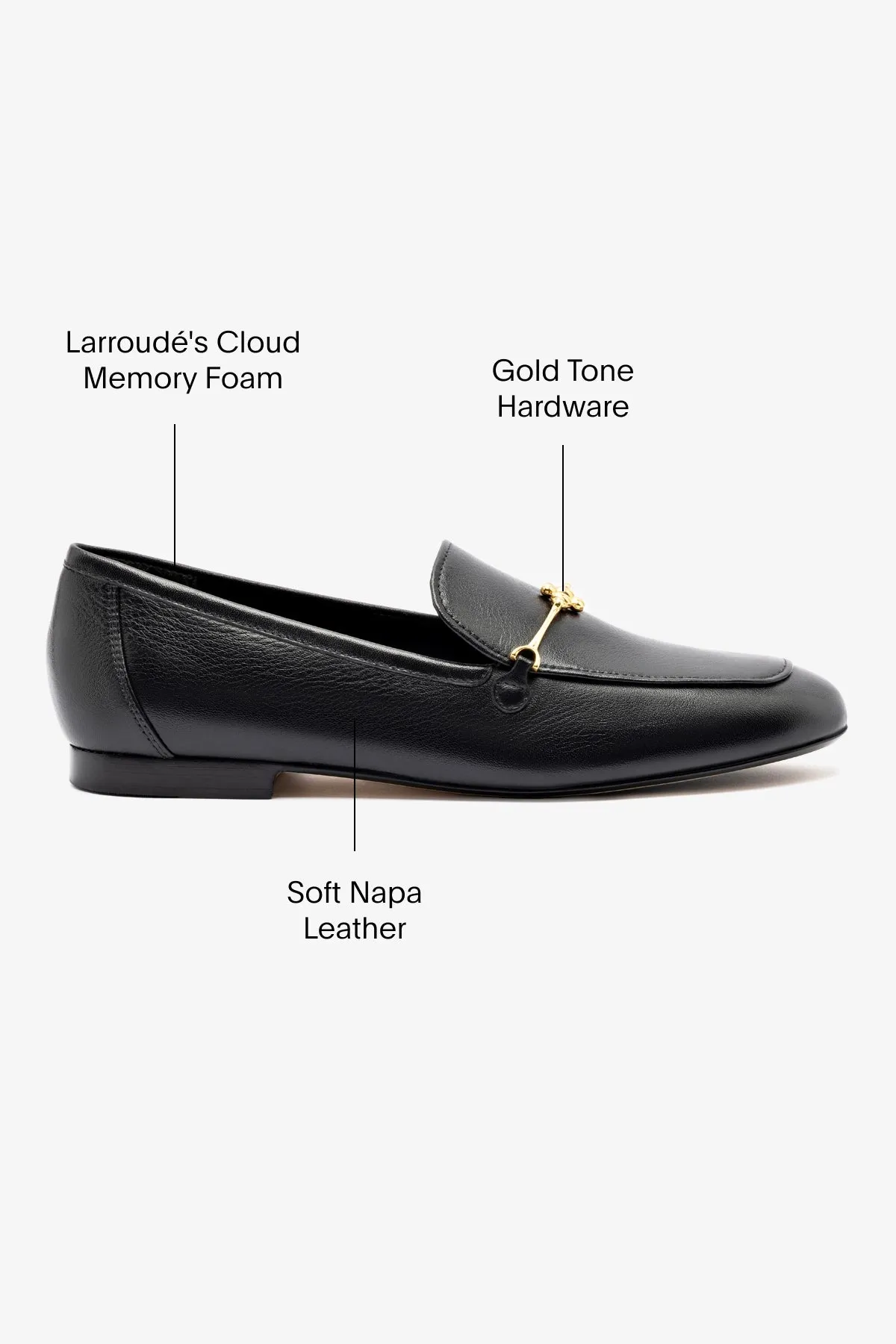 Katherine Loafer In Black Leather Comfortable Cushion