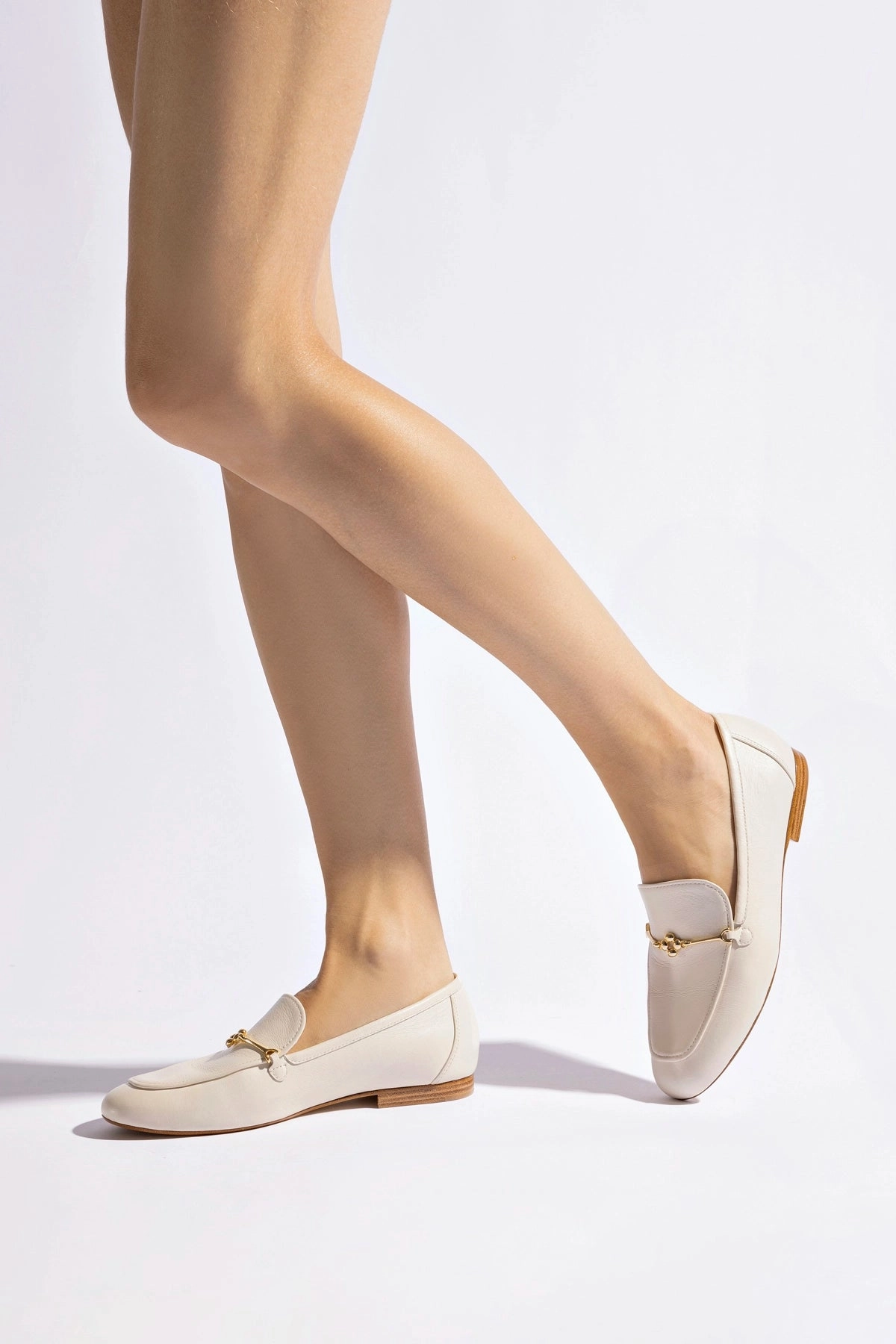 Katherine Loafer In Ivory Leather Classic Fit