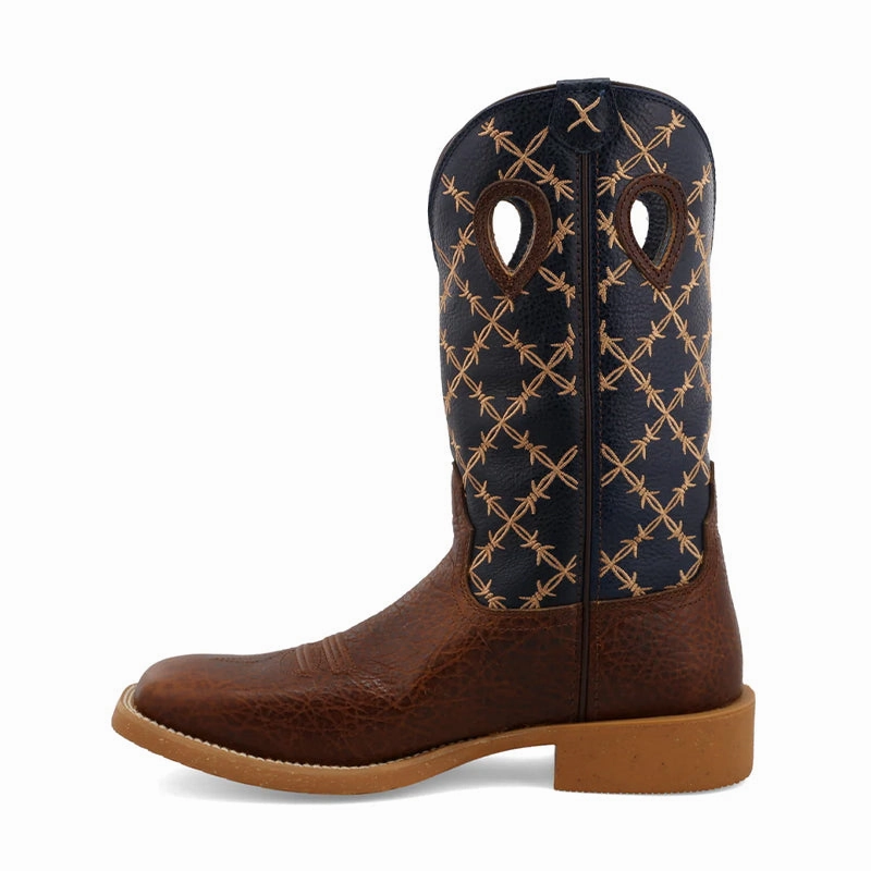 Lace-Up Ready Men's 12" Tech X Boot Rustic Brown/Navy