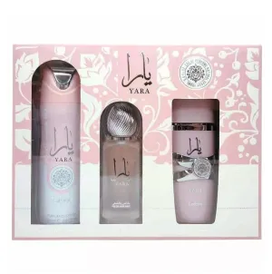 Lattafa Yara 3 Piece Gift Set - 3.4 oz EDP Spray   6.7 oz Deodorant   1.7 oz Hairmist