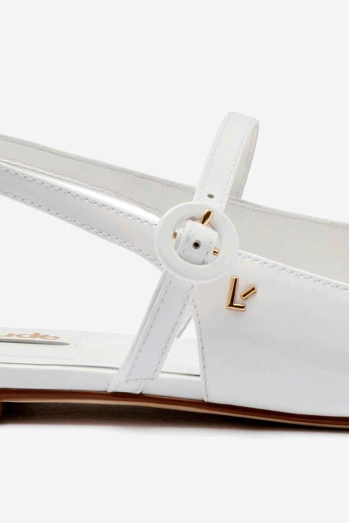 Light Step Georgina Ballet Flat In White Patent Leather
