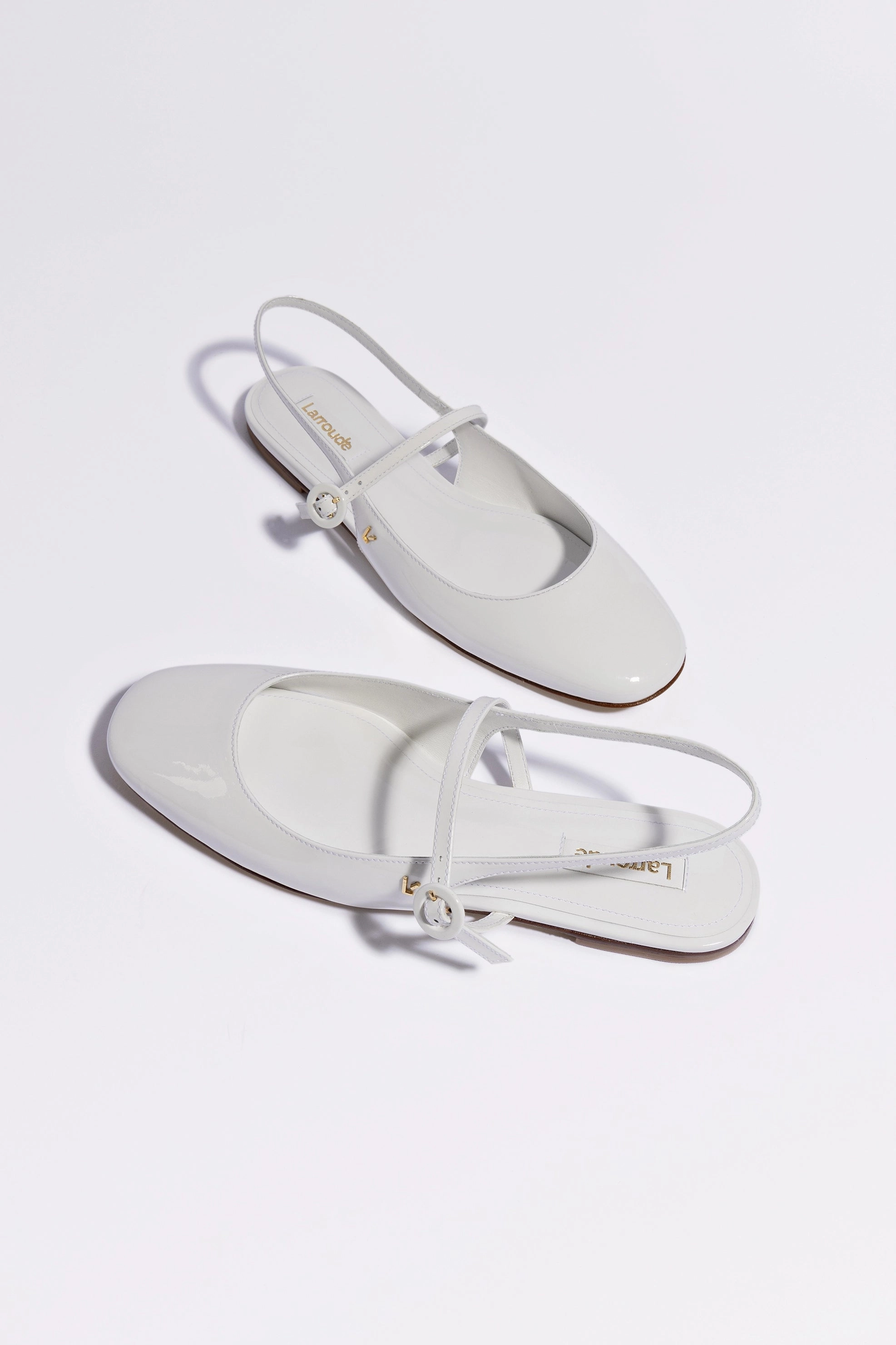 Light Step Georgina Ballet Flat In White Patent Leather
