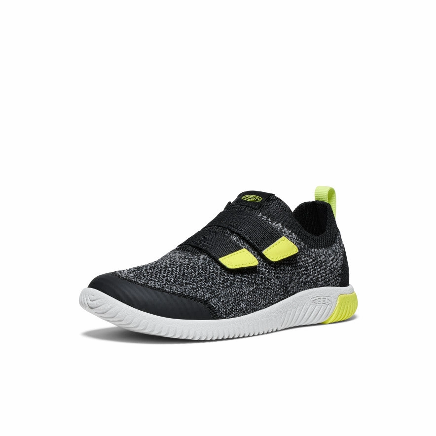 Light Steps Big Kids' KNX Knit Double Strap  |  Black/Evening Primrose