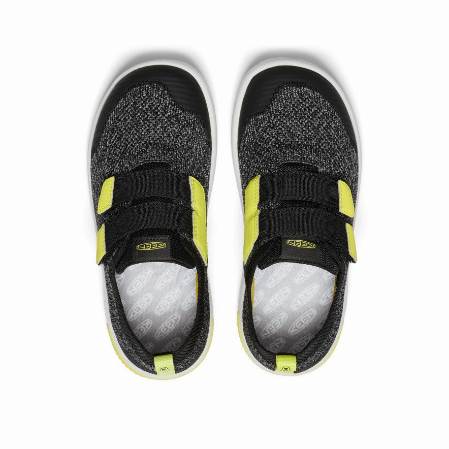 Light Steps Big Kids' KNX Knit Double Strap  |  Black/Evening Primrose