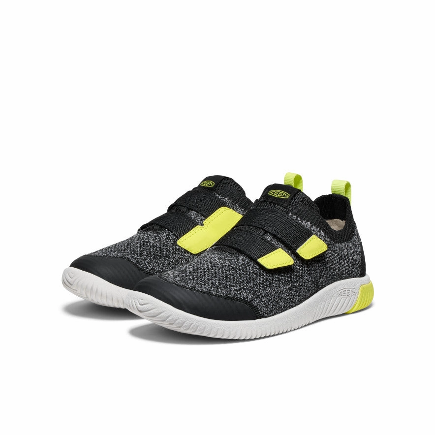 Light Steps Big Kids' KNX Knit Double Strap  |  Black/Evening Primrose