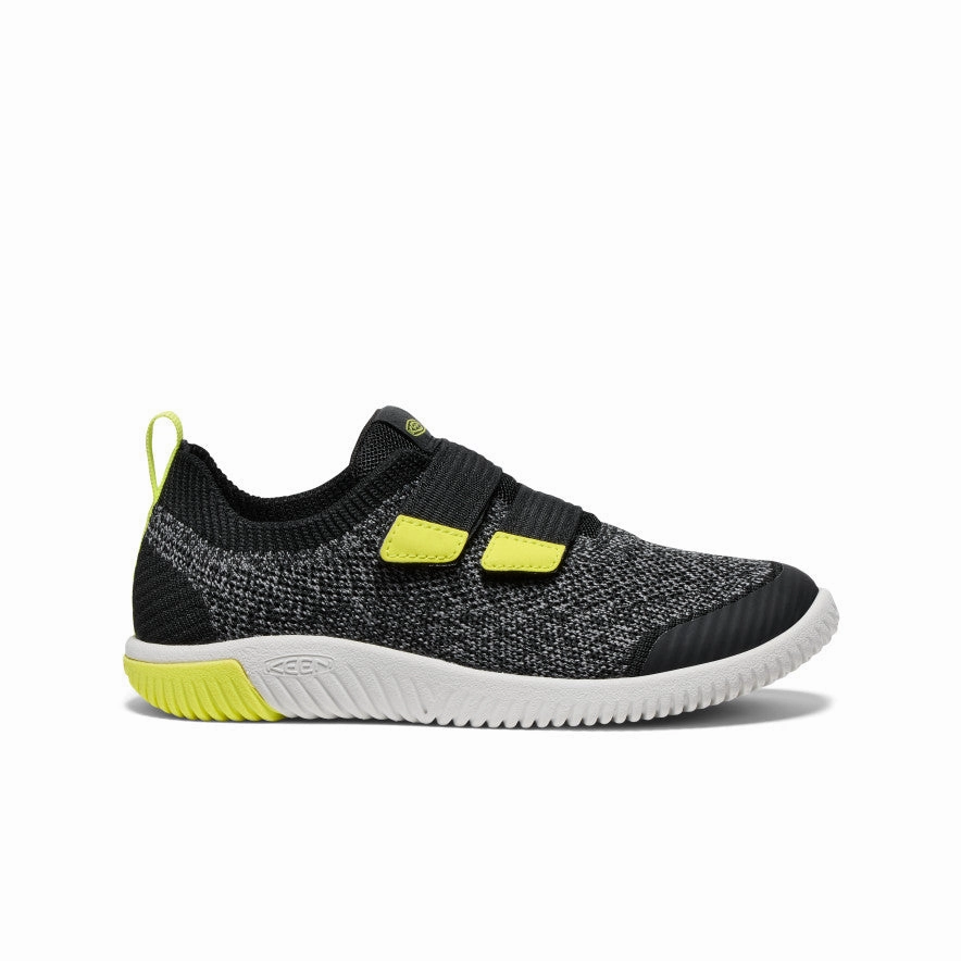 Chic Design Big Kids' KNX Knit Double Strap  |  Black/Evening Primrose