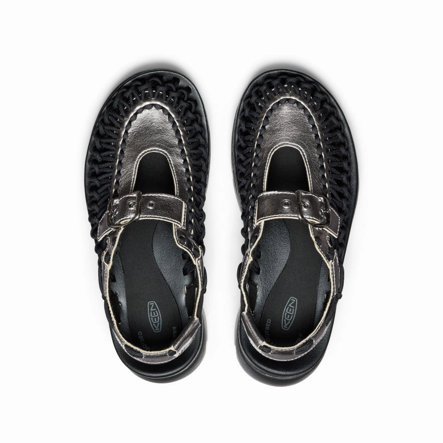 Light Walk All Gender UNEEK PLT Mary Jane Sneaker  |  Silver/Black