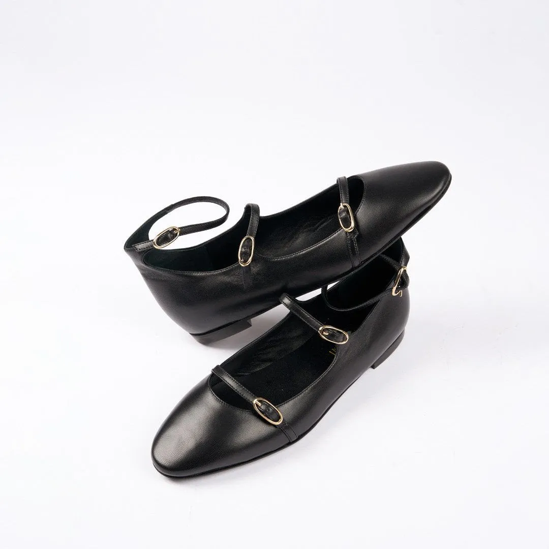 Lightweight Sole Nola Almond - Black Leather