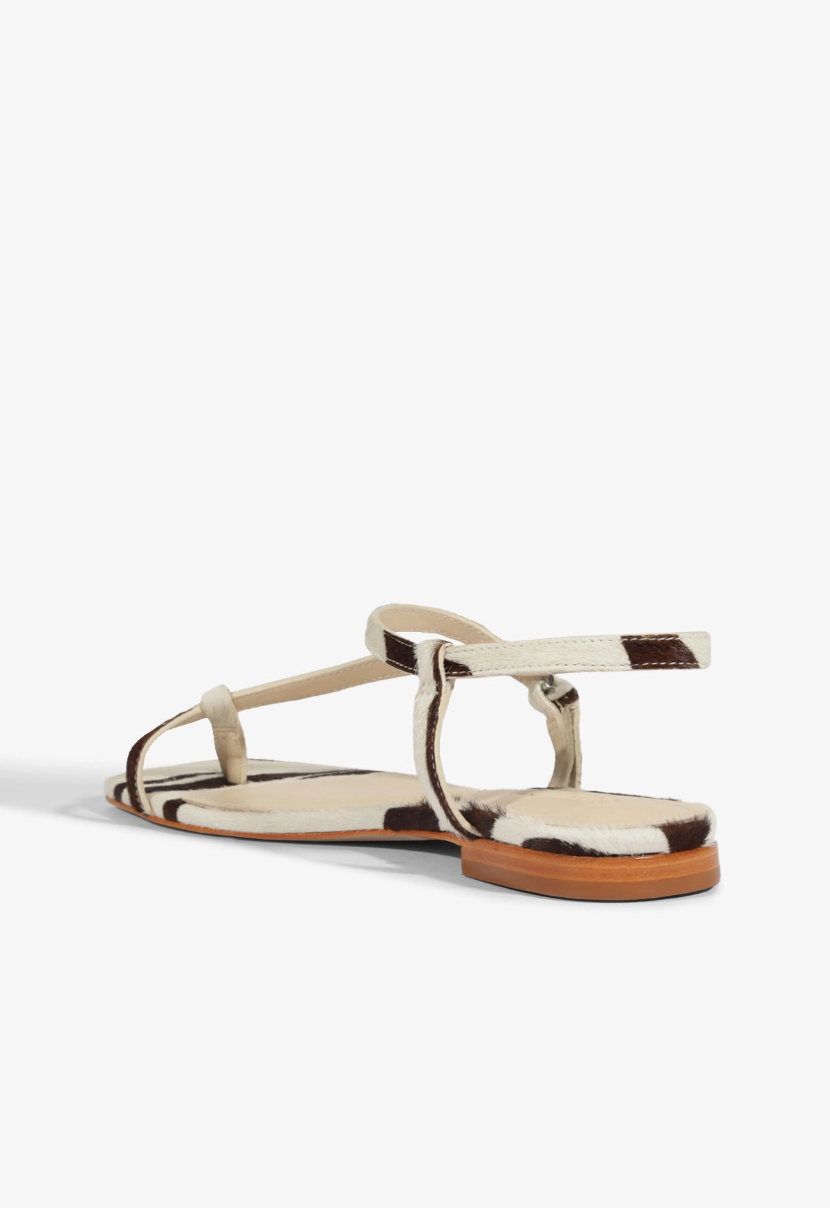 Lisa Animal Print Leather Flat Sandal Premium Craftsmanship