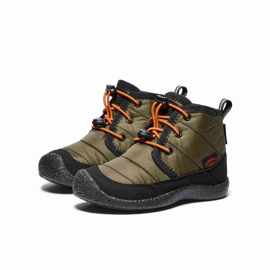 Little Kids' Howser II Waterproof Chukka  |  Dark Olive/Gold Flame Pure Motion