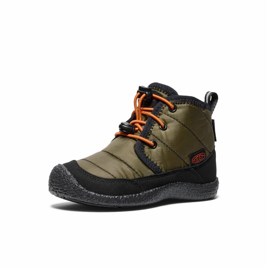 Little Kids' Howser II Waterproof Chukka  |  Dark Olive/Gold Flame Pure Motion