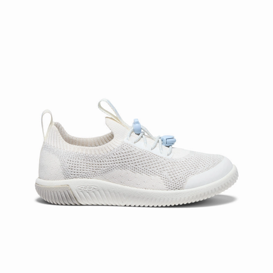 Little Kids' KNX Knit Sneaker  |  Star White/Skyway Shockproof Heel Durable materials