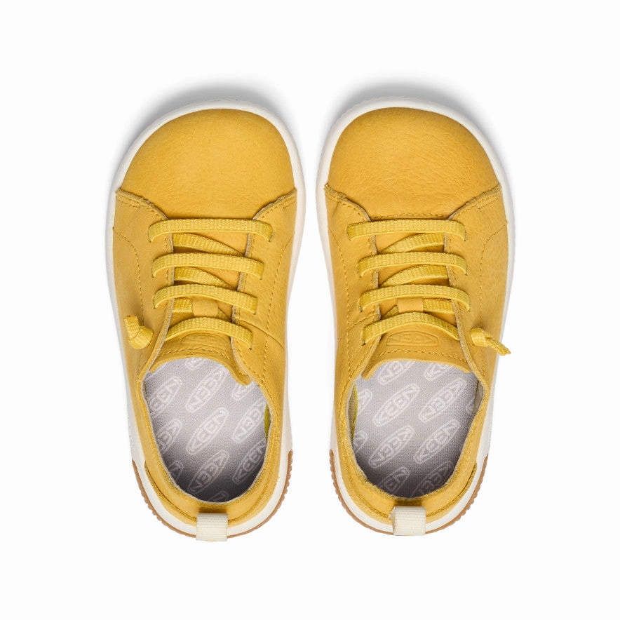 Little Kids' KNX Leather Sneaker  |  Daffodil/Star White Stylish Walk
