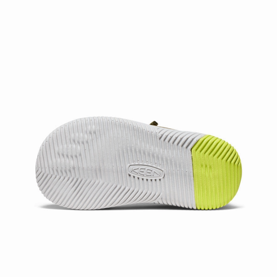 Little Kids' KNX Leather Sneaker  |  Martini Olive/Evening Primrose Urban Dash