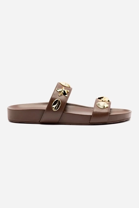 Easy Care Footwear Madison Slide In Brown Leather