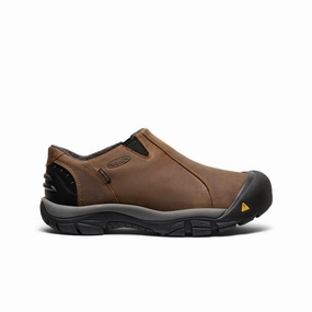 Padded collar Men's Brixen Waterproof Shoe Wide  |  Slate Black/Madder Brown