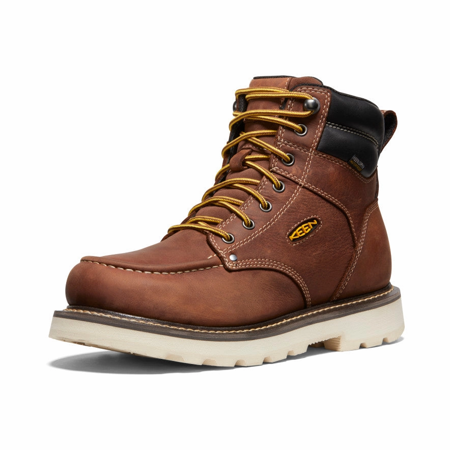 Men's Cincinnati 6" Waterproof 90?? Heel Boot (Soft Toe)  |  Tuscan Red/Sandshell Easy Maintenance
