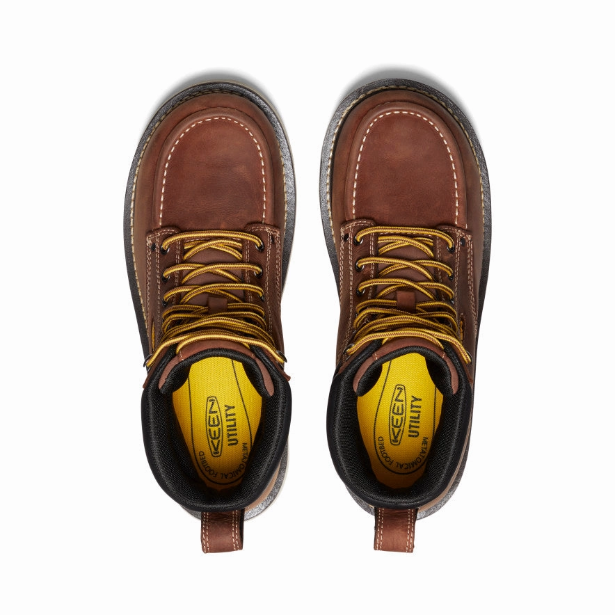 Men's Cincinnati 6" Waterproof 90?? Heel Boot (Soft Toe)  |  Tuscan Red/Sandshell Easy Maintenance