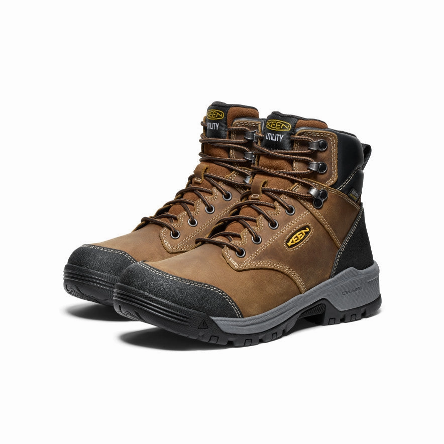 Men's Evanston 6" Waterproof Boot (Soft Toe)  |  Bison/Black Smart Sprint