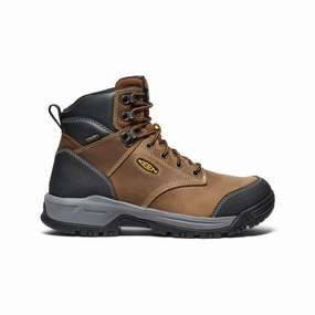 All weather Non-slip Fit Men's Evanston 6" Waterproof Boot (Soft Toe)  |  Bison/Black