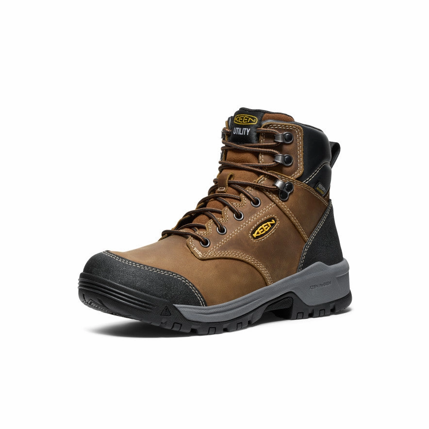 Men's Evanston 6" Waterproof Boot (Soft Toe)  |  Bison/Black Smart Sprint