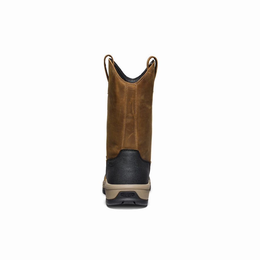 Men's Evanston Pull-On Waterproof Boot (Soft Toe)  |  Bison/Black Simple Elegance