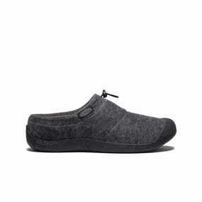 Casual Performance Comfortable Step Shoes Men's Howser III Slide  |  Charcoal Grey Felt/Black