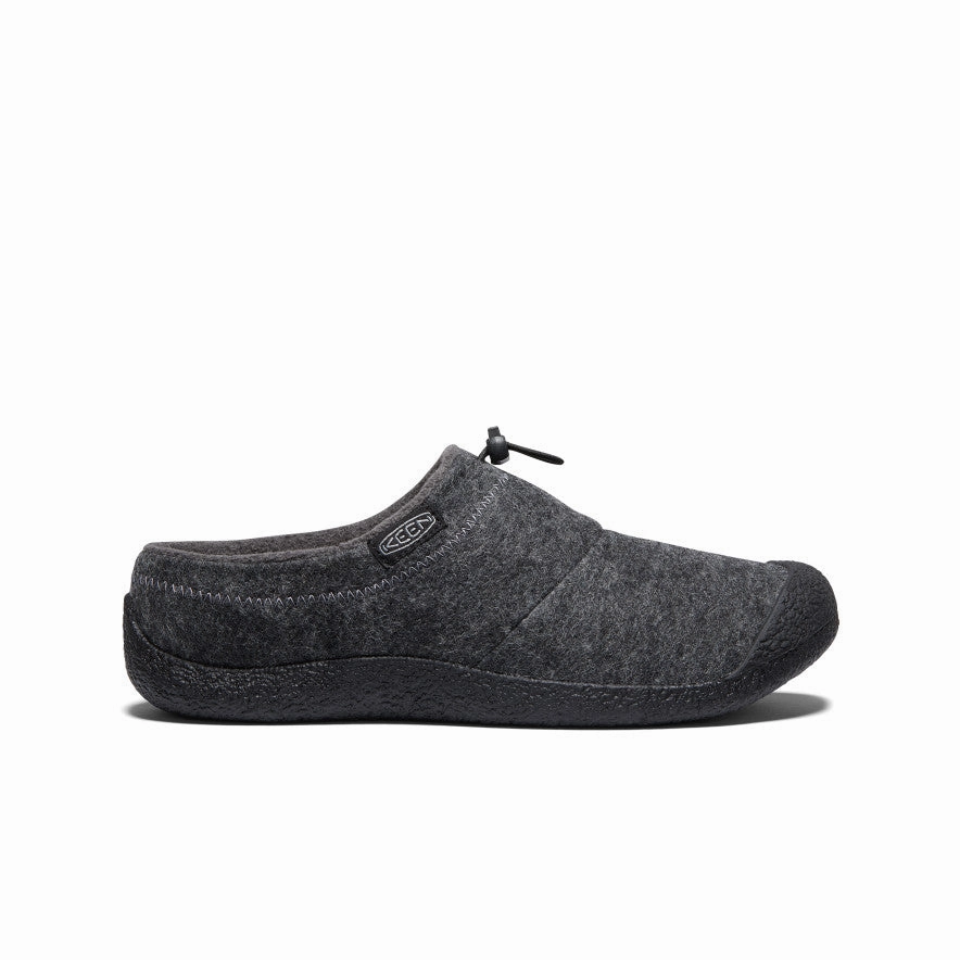 Casual Performance Comfortable Step Shoes Men's Howser III Slide  |  Charcoal Grey Felt/Black