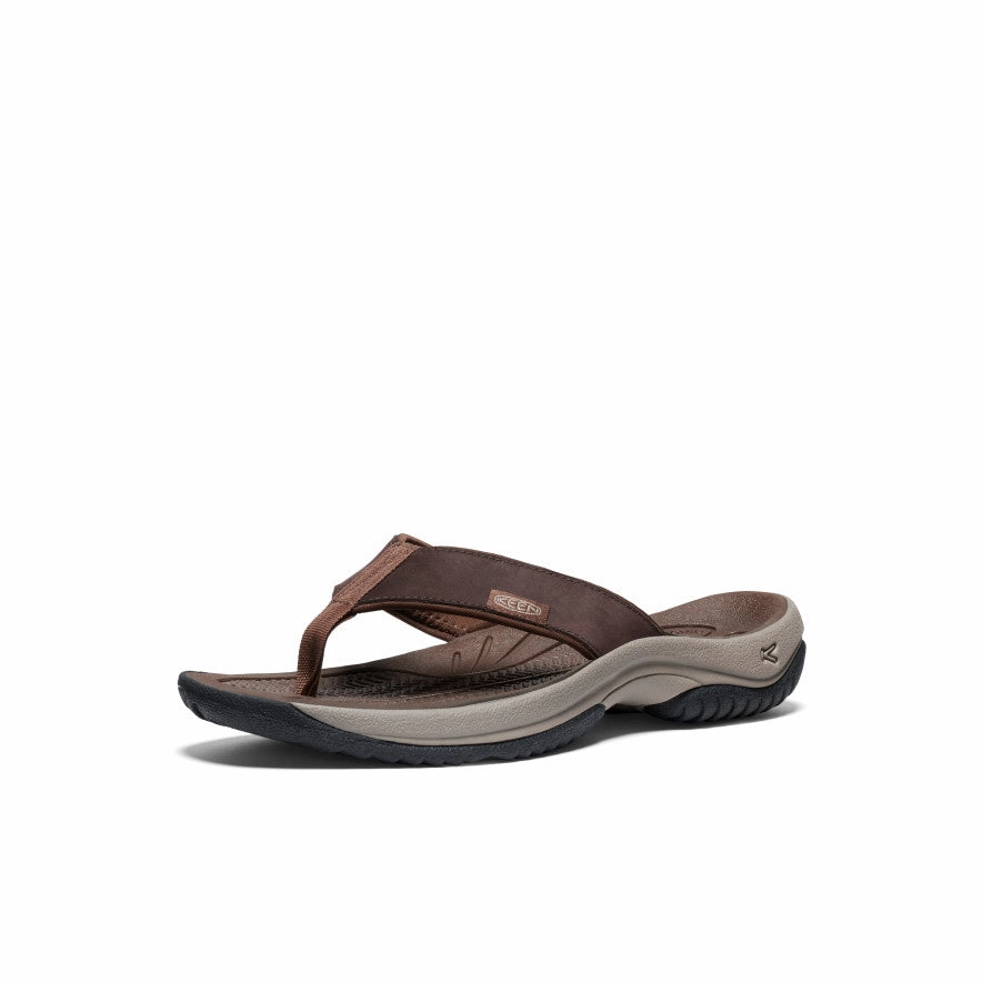Men's Kona Leather Flip-Flop  |  Java/Dark Earth Practical Style