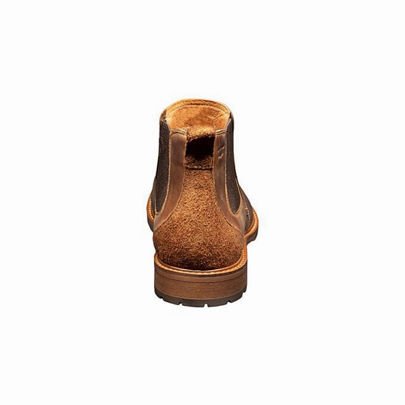 Men's Lodge Plain Toe Brown Crazy Horse Worn-In Look