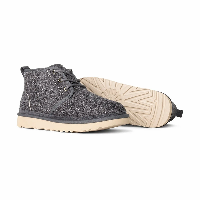 Men's Neumel Shaggy Suede Dark Grey slim fit