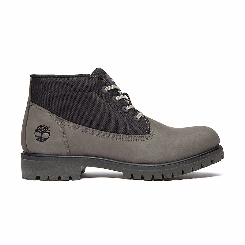 Men's Premium Chukka Medium Grey Nubuck/Black Rustic Charm