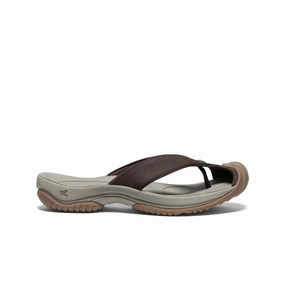 Men's Waimea Leather Flip-Flop  |  Java/Plaza Taupe Soft Step Design Effortless Fit