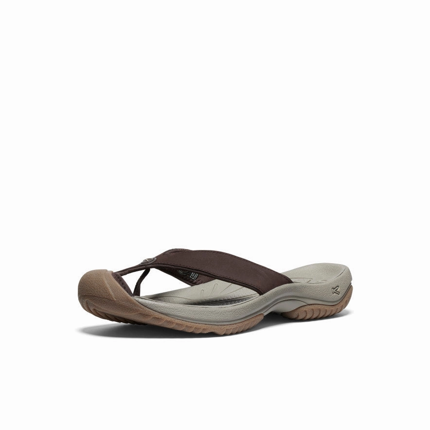 Men's Waimea Leather Flip-Flop  |  Java/Plaza Taupe Smooth ride