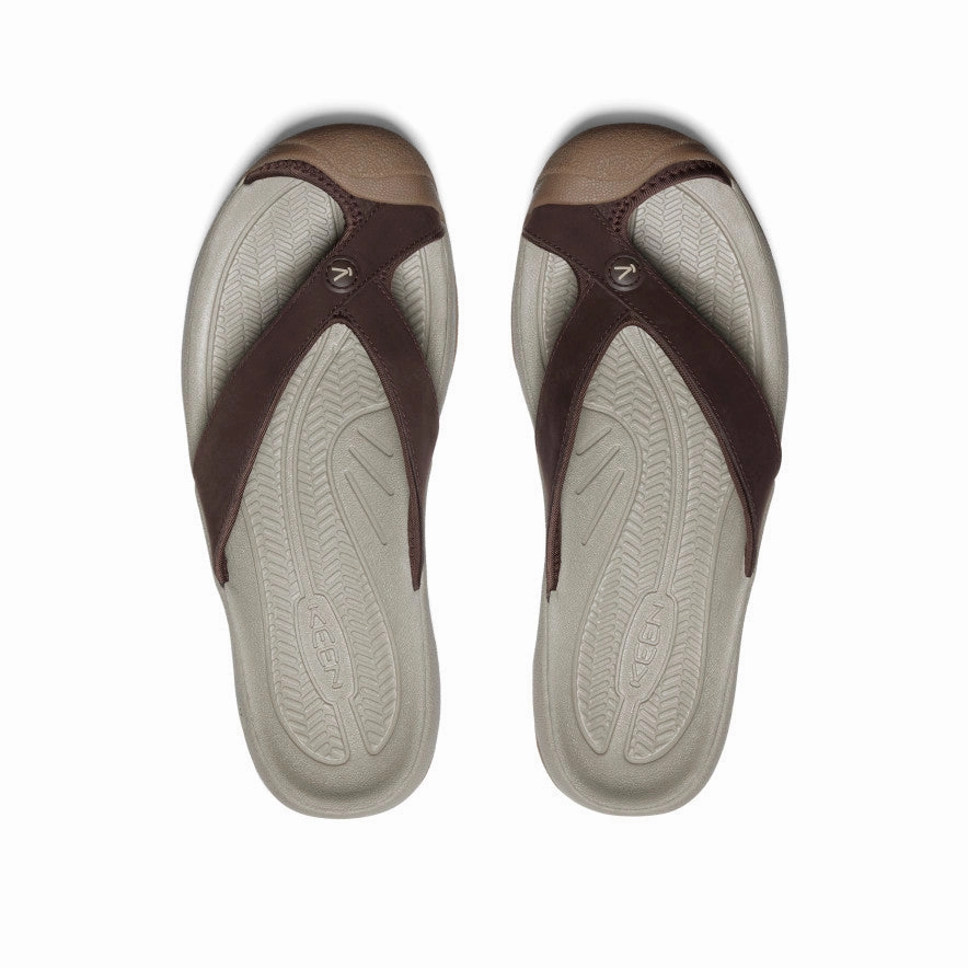 Men's Waimea Leather Flip-Flop  |  Java/Plaza Taupe Smooth ride
