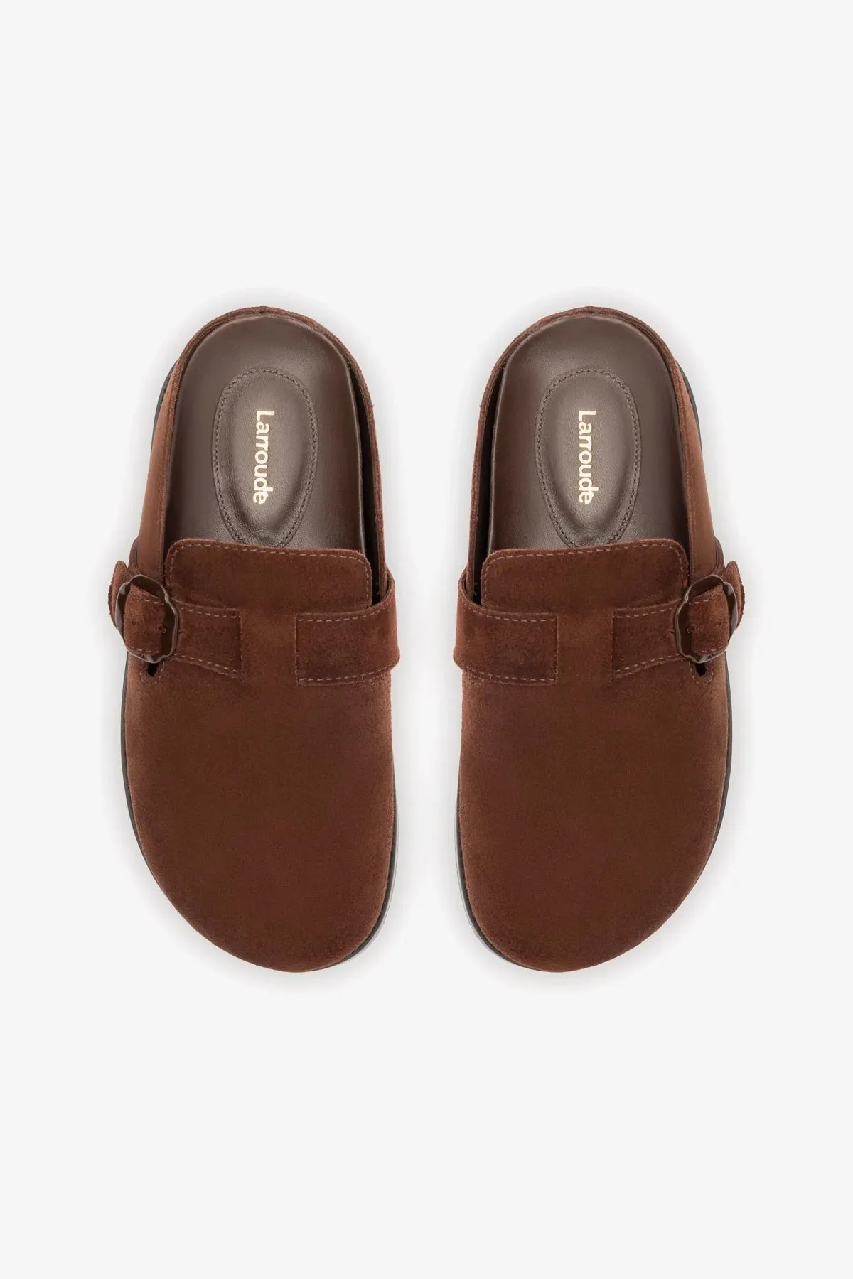 Milan Clog In Brown Suede Casual Elegance