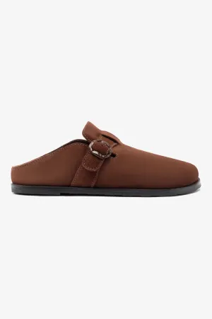 Simple Fit Milan Clog In Brown Suede