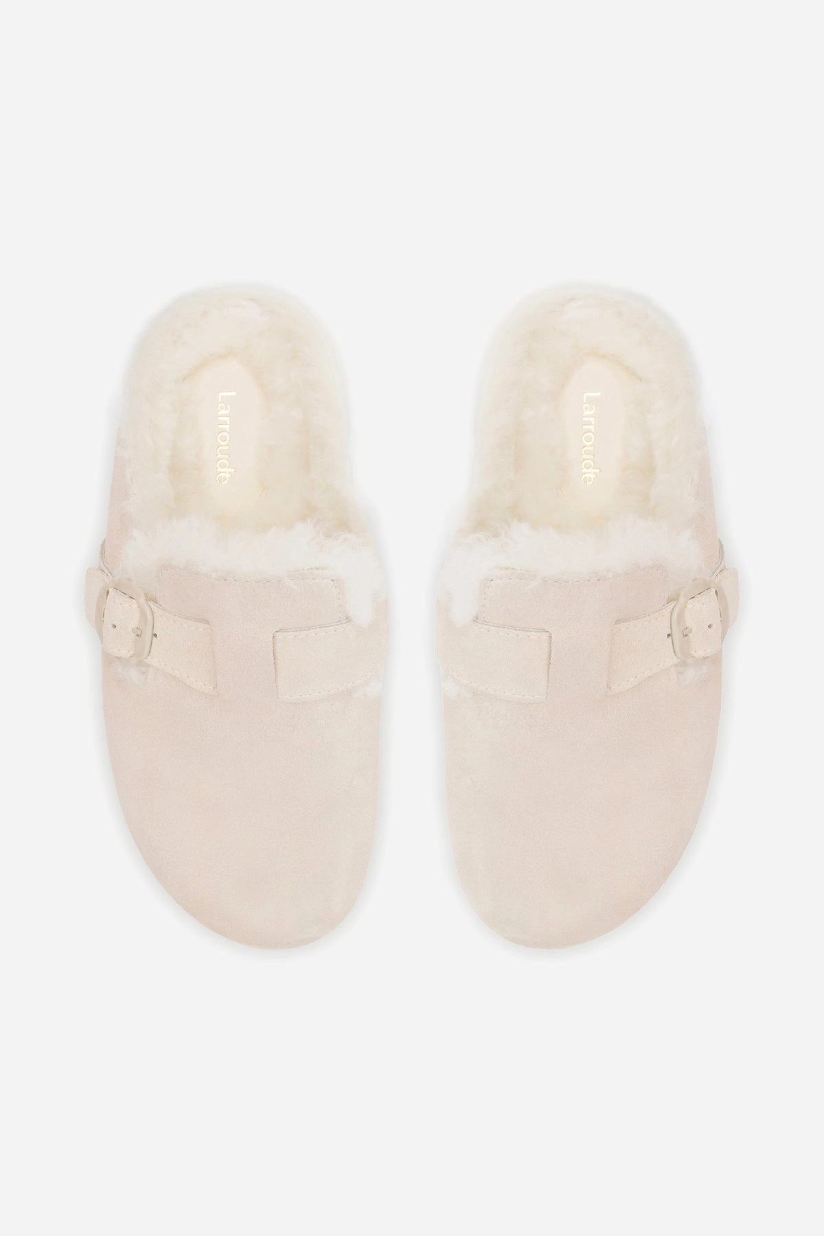 Milan Fur Clog In Mushroom Grey Suede Stylish Comfort