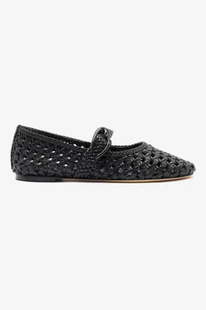 Flexible Outsole Shoes Verona New Macrame In Black Leather