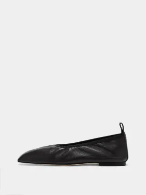 Nomi Ruched Flats Flexible Design Effortless Comfort Footwear