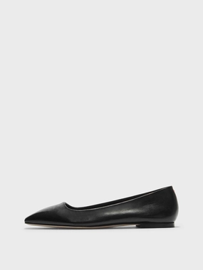 Ida Leather Square-Toe Flats Business Casual Shoes Weekend Ready Footwear