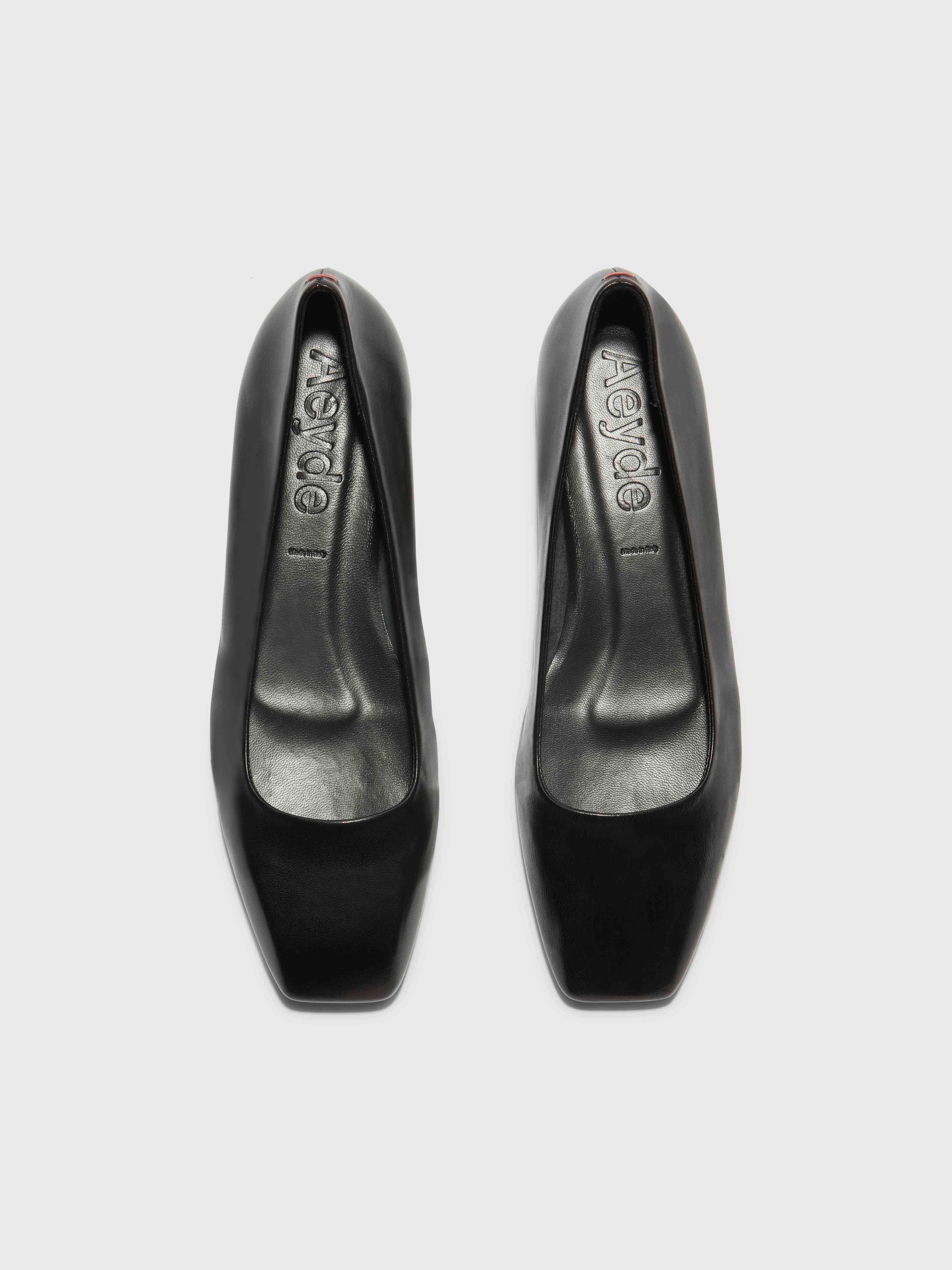 Modern Look Ida Leather Square-Toe Flats
